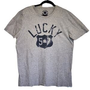 Men's Lucky Brand T Shirt Lucky 57 Cotton Tee Heather Grey Large